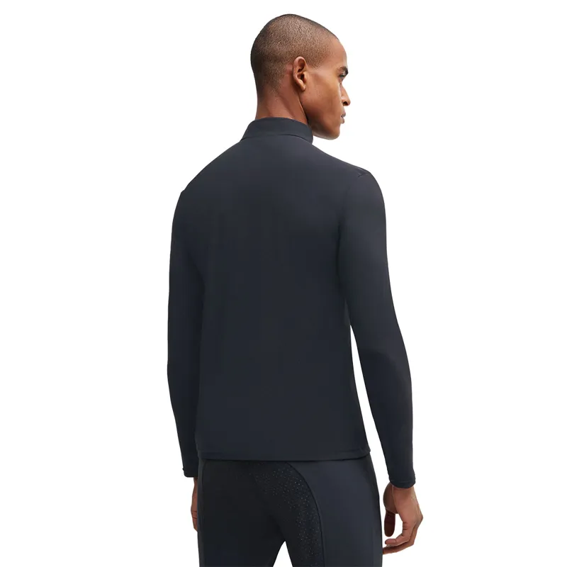 BOSS Equestrian Elton Mens Long Sleeve Training Polo Shirt - Grey-1