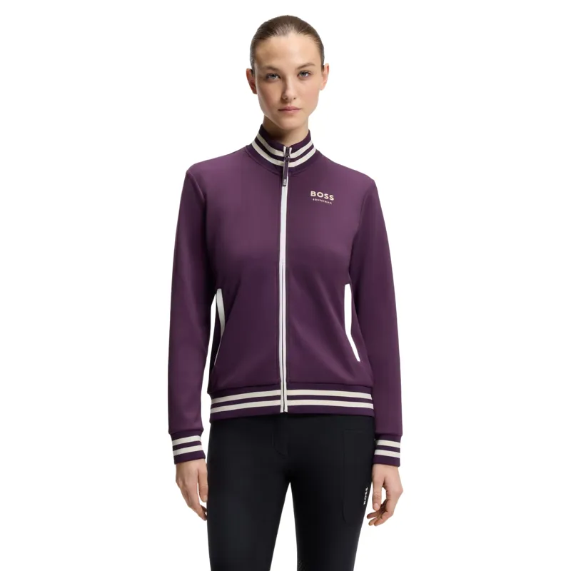 BOSS Equestrian Ava Womens Full Zip Jumper - Deep Purple