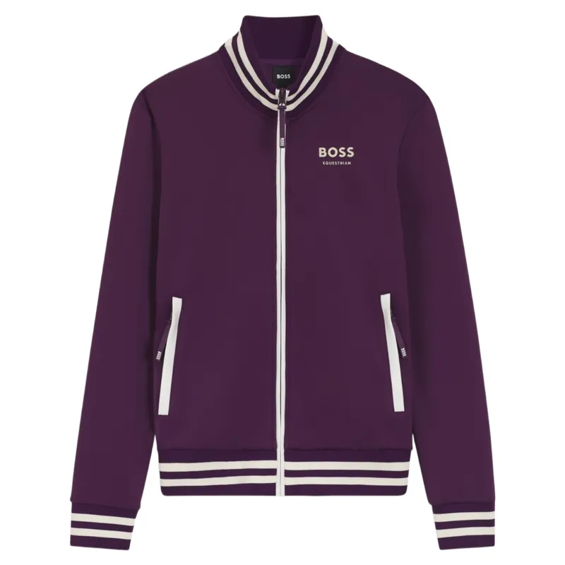 BOSS Equestrian Ava Womens Full Zip Jumper - Deep Purple-1