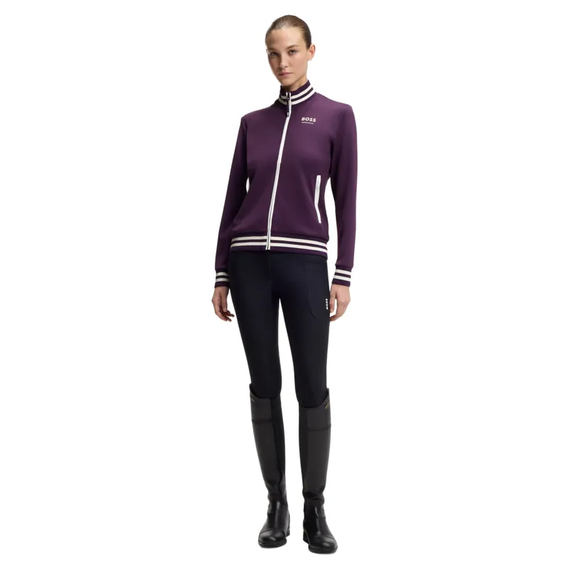 BOSS Equestrian Ava Womens Full Zip Jumper - Deep Purple-2