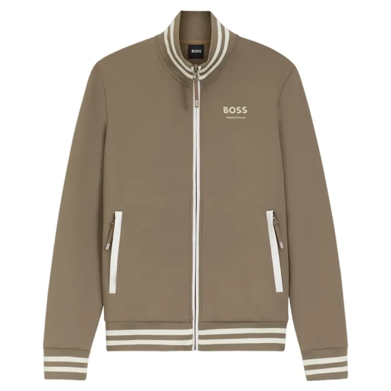 BOSS Equestrian Ava Womens Full Zip Jumper - Walnut-2