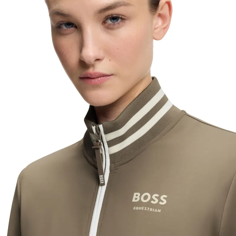 BOSS Equestrian Ava Womens Full Zip Jumper - Walnut-5