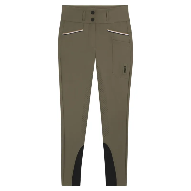 BOSS Equestrian Hailey Full Grip Womens Breeches - Tea Leaf-3