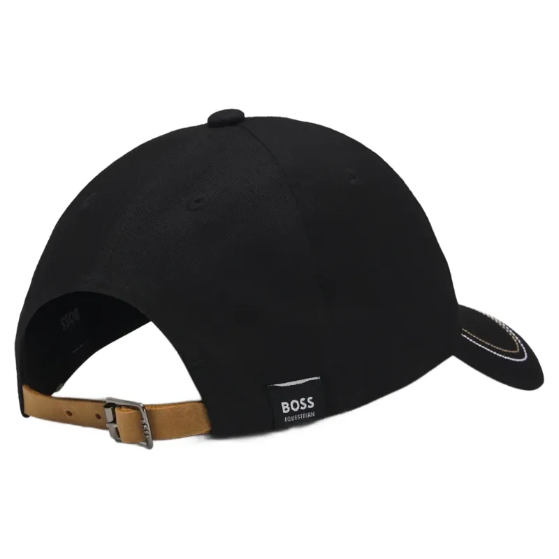 BOSS Equestrian Leather Cap - Black Pre-Order-3