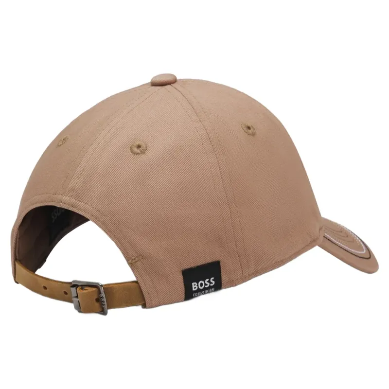 BOSS Equestrian Leather Cap - Camel Pre-Order-4