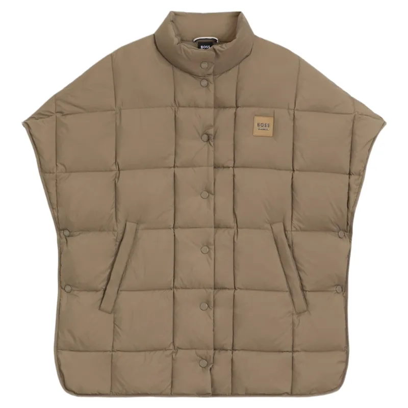 BOSS Equestrian Demi Womens Puffer Cape - Walnut-1