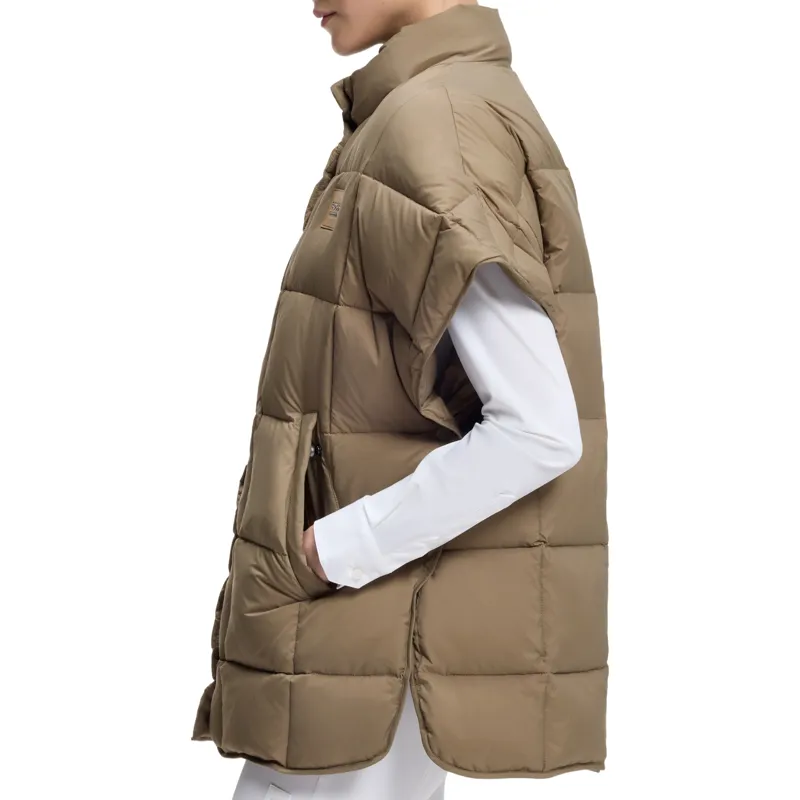 BOSS Equestrian Demi Womens Puffer Cape - Walnut-5