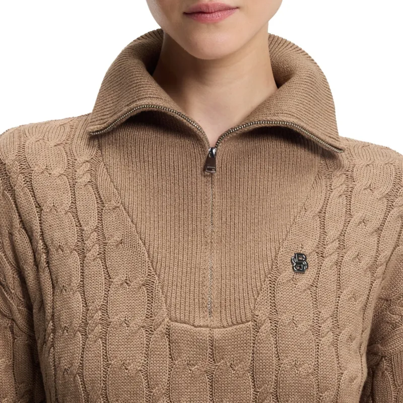 BOSS Equestrian Ella Womens 1/4 Zip Jumper - Walnut-3
