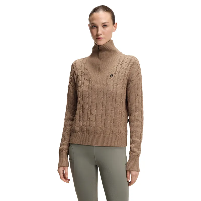 BOSS Equestrian Ella Womens 1/4 Zip Jumper - Walnut