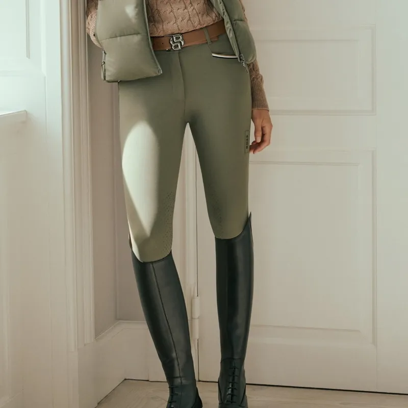 BOSS Equestrian Hailey Full Grip Womens Breeches - Tea Leaf-1