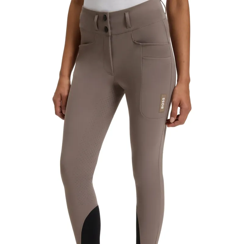 BOSS Equestrian Hannah Knee Grip Womens Breeches - Dark Pumice Pre-Order-2