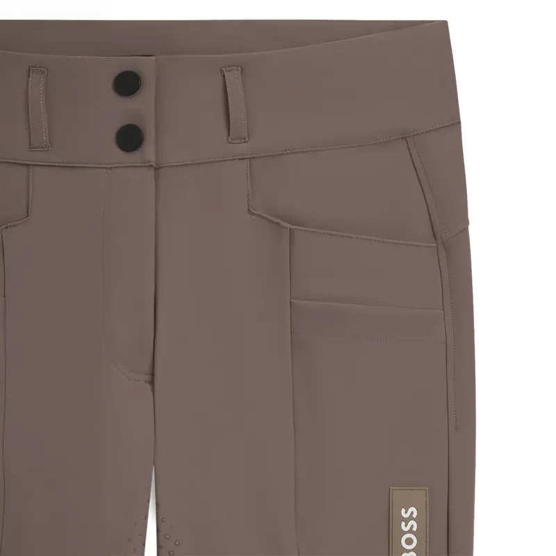 BOSS Equestrian Hannah Knee Grip Womens Breeches - Dark Pumice Pre-Order-5