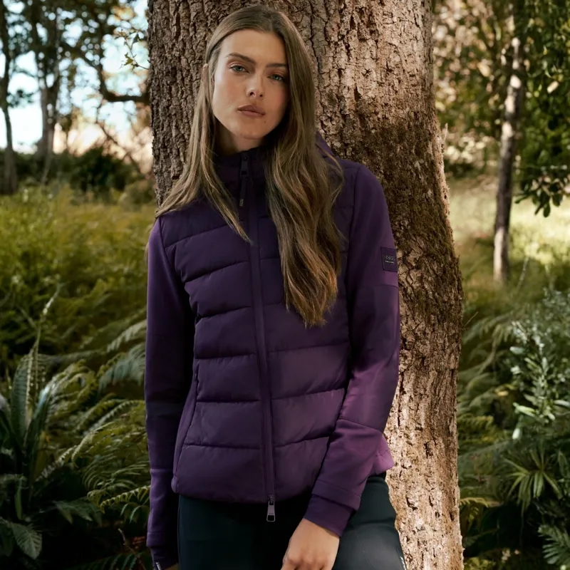 BOSS Equestrian Jessy Womens Hybrid Puffer Jacket - Deep Purple-1