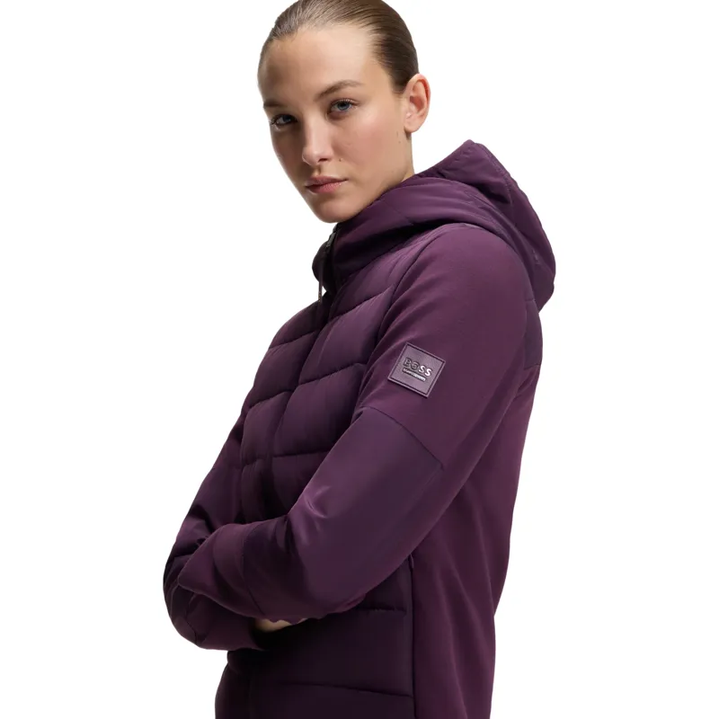 BOSS Equestrian Jessy Womens Hybrid Puffer Jacket - Deep Purple-5