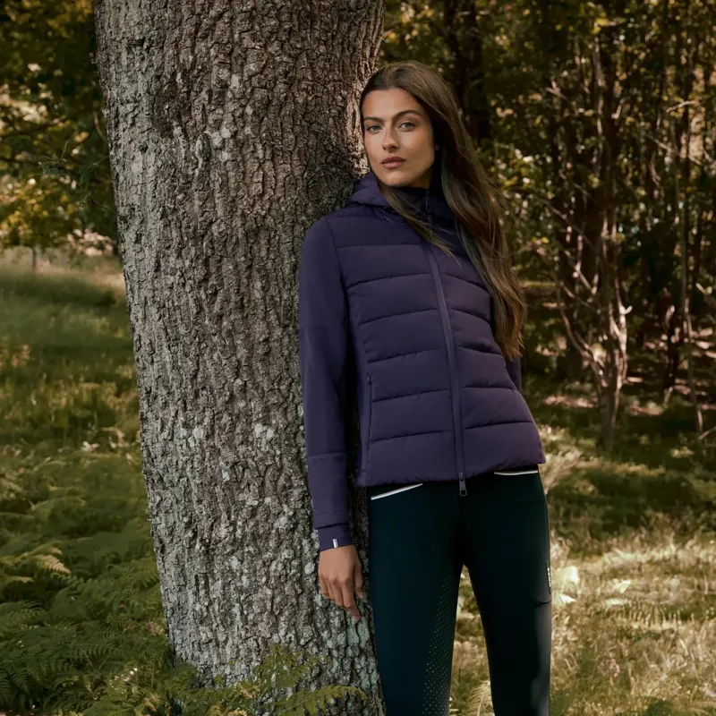 BOSS Equestrian Jessy Womens Hybrid Puffer Jacket - Deep Purple-7