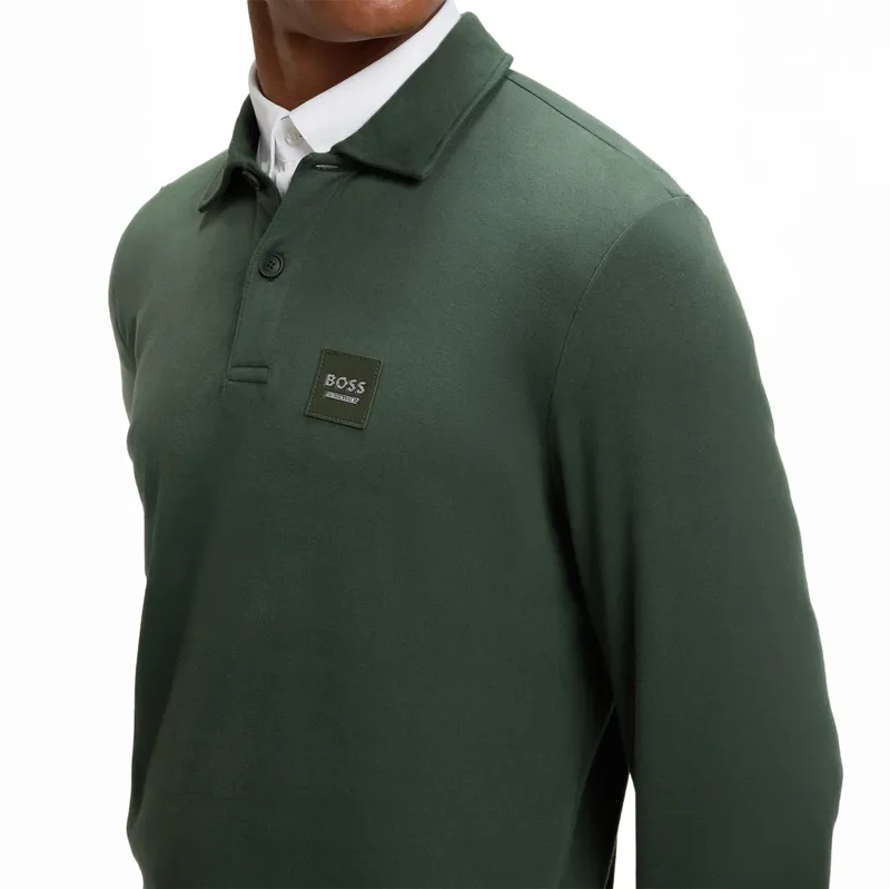 BOSS Equestrian Luis Mens Polo Sweatshirt - Pine Grove Pre-Order-4