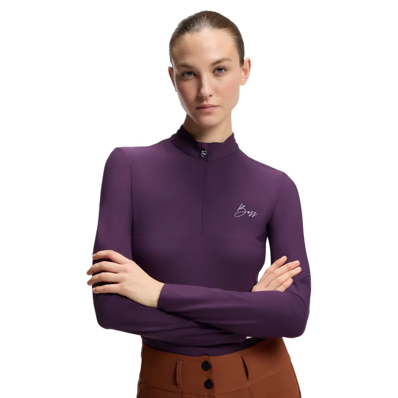 BOSS Equestrian Minou Womens Training Shirt - Deep Purple-2