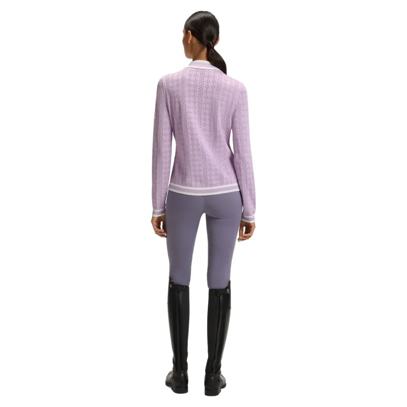 BOSS Equestrian Pam Womens Long Sleeve Polo Shirt - Orchid Pre-Order-5