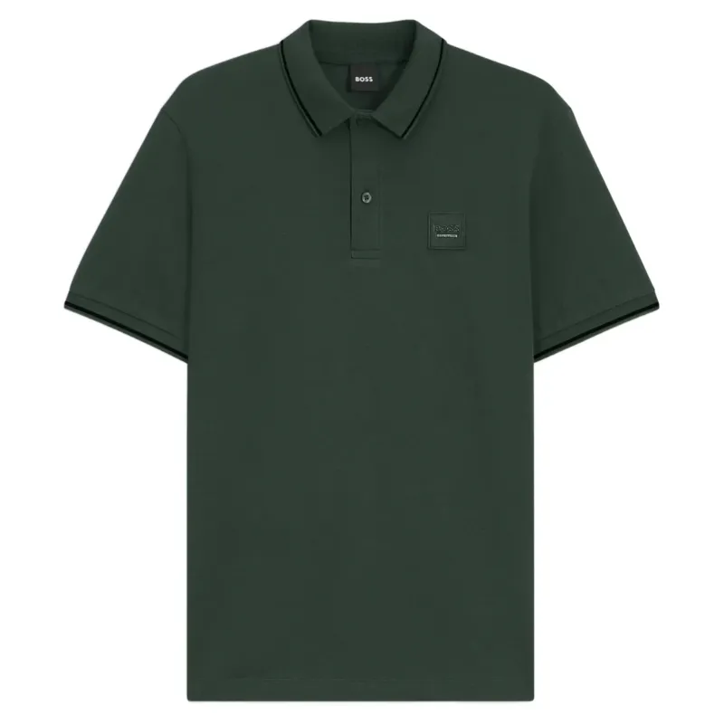 BOSS Equestrian Paul Mens Patch Polo Shirt - Pine Grove Pre-Order-2