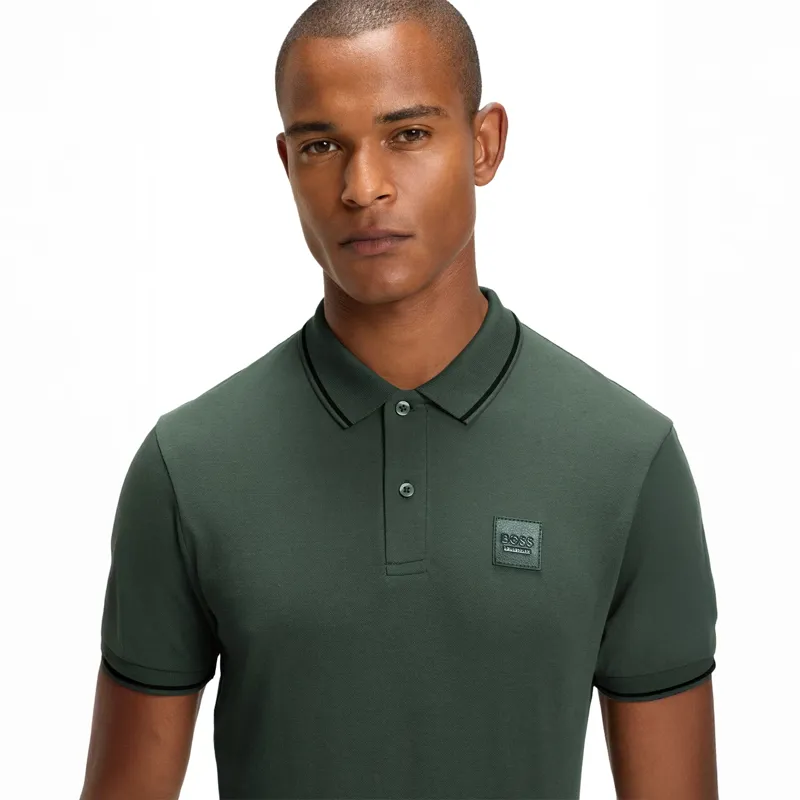 BOSS Equestrian Paul Mens Patch Polo Shirt - Pine Grove Pre-Order-6