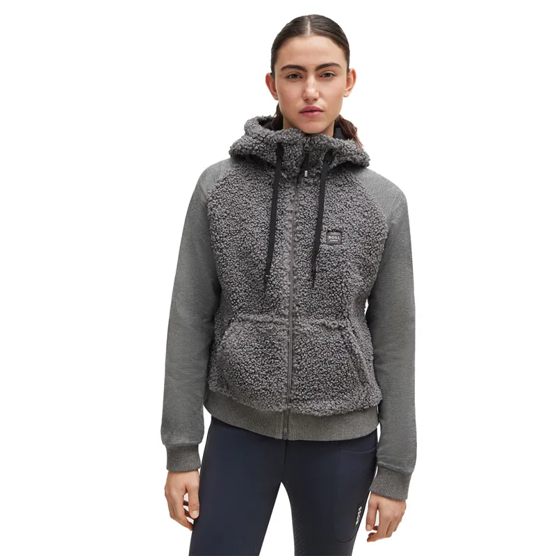 BOSS Equestrian Riva Teddy Hybrid Ladies Hoodie - Grey