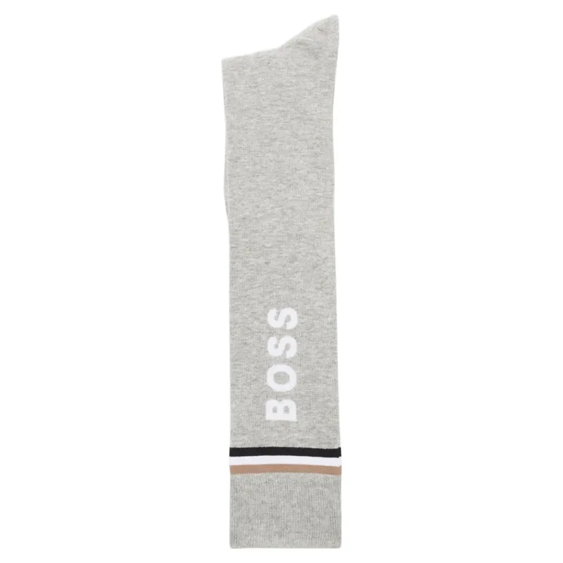 BOSS Equestrian Roma Unisex Tall Riding Socks - Sliver Grey Melange-1