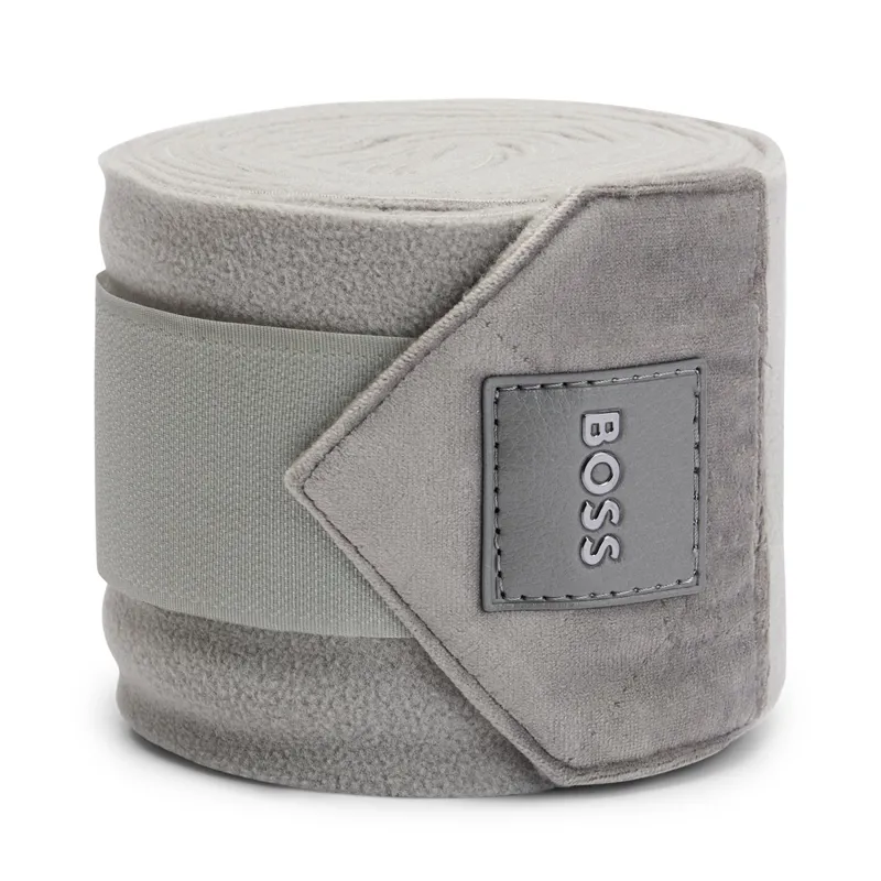 BOSS Equestrian Velvet Bandages - Grey-1