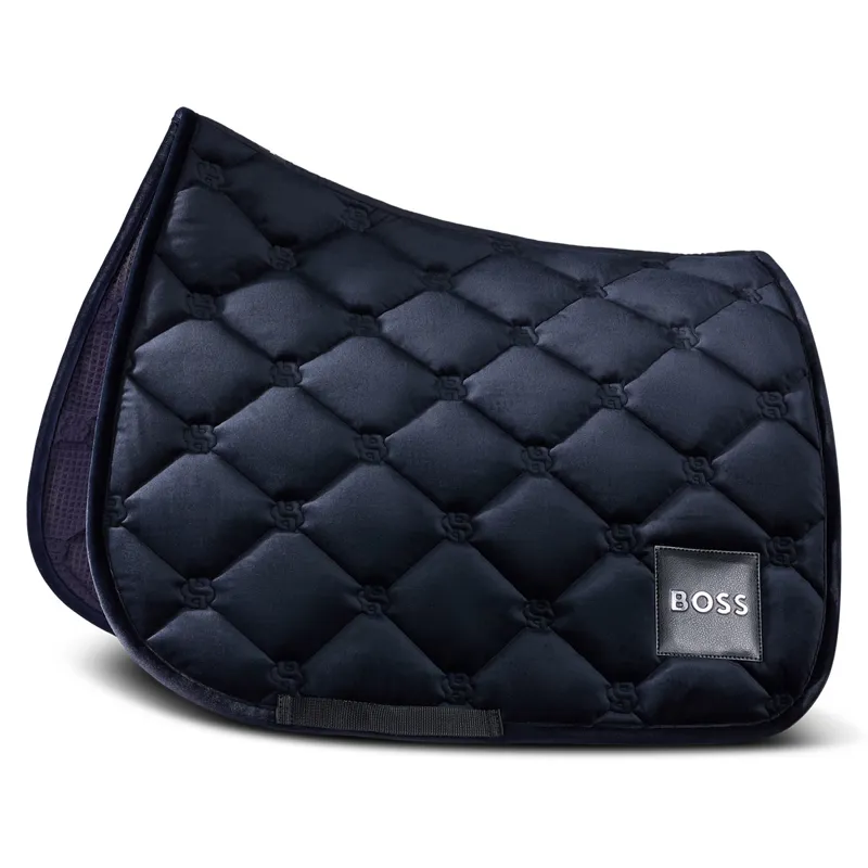 BOSS Equestrian Velvet Jump Saddlecloth - Black