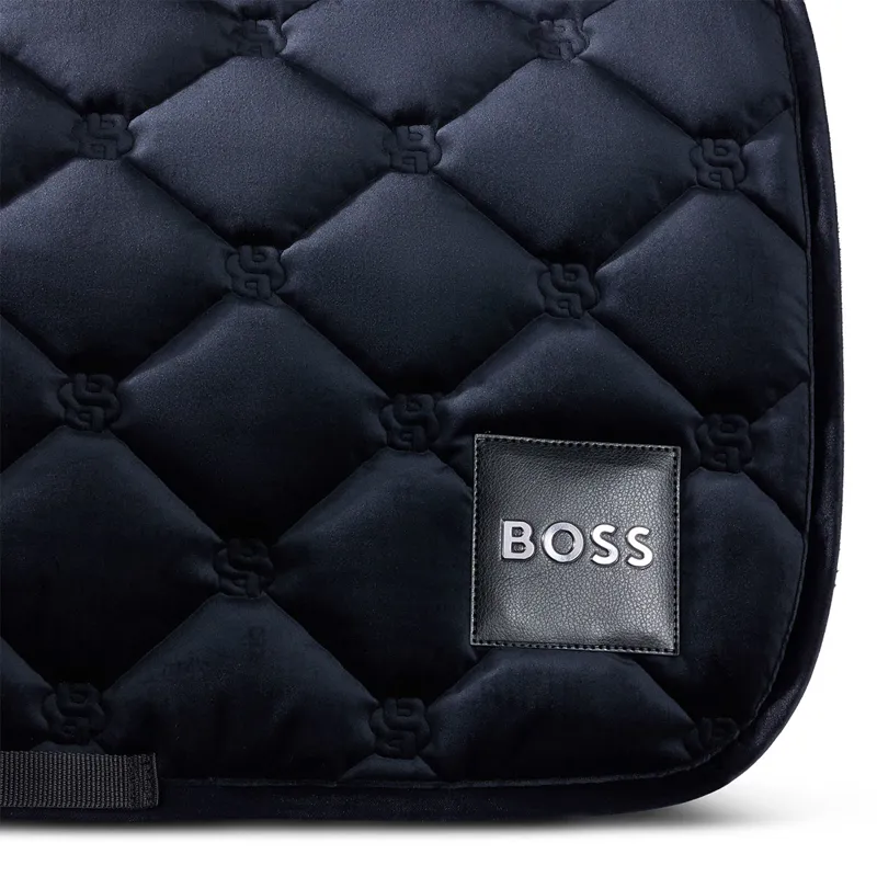 BOSS Equestrian Velvet Jump Saddlecloth - Black-1