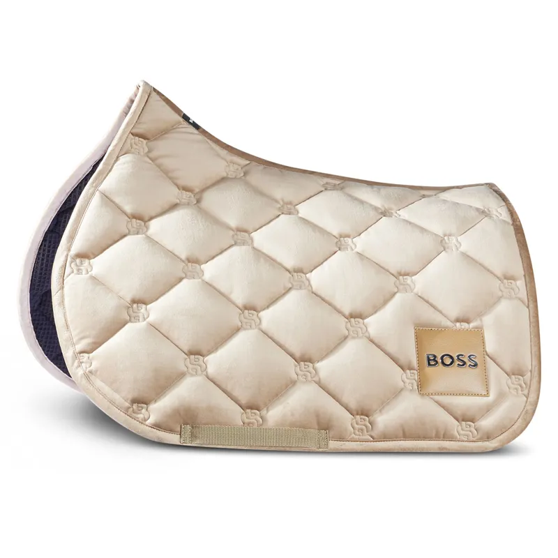 BOSS Equestrian Velvet Jump Saddlecloth - Camel