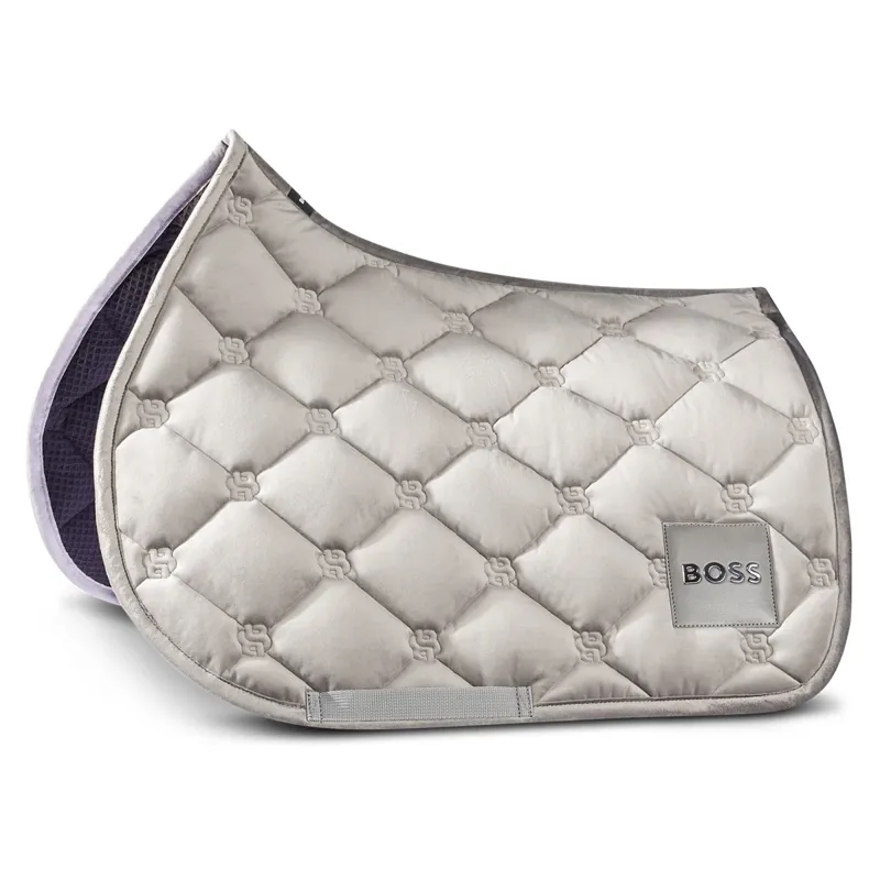 BOSS Equestrian Velvet Jump Saddlecloth - Grey