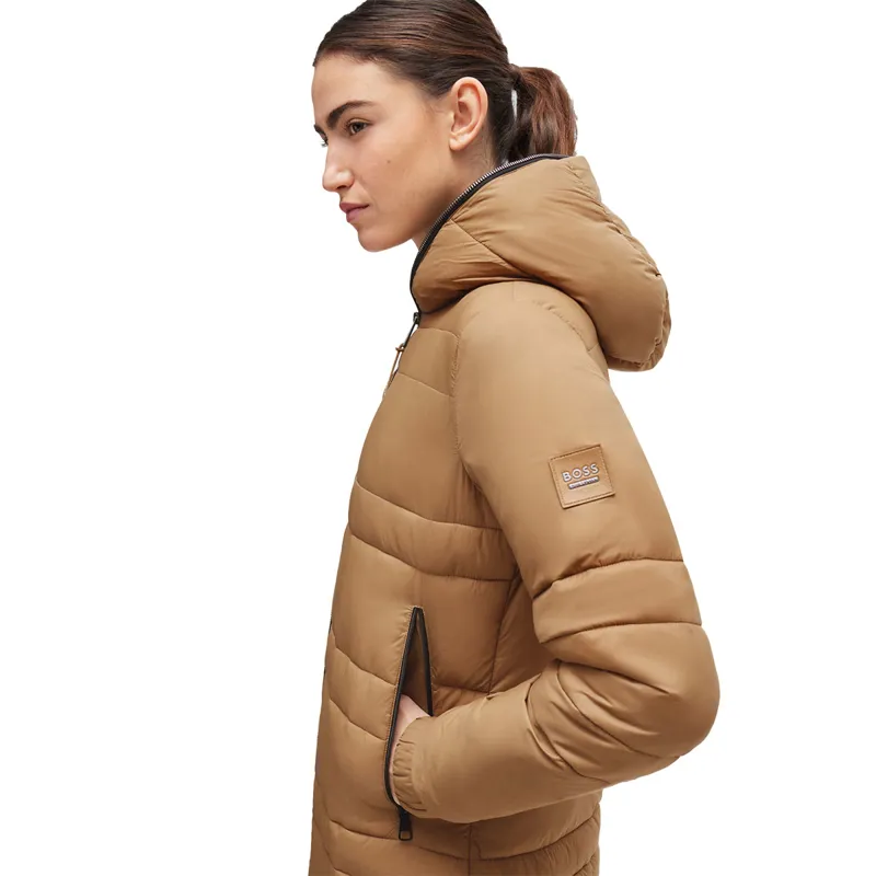 BOSS Equestrian Esmee Ladies Padded Long Jacket - Camel-2