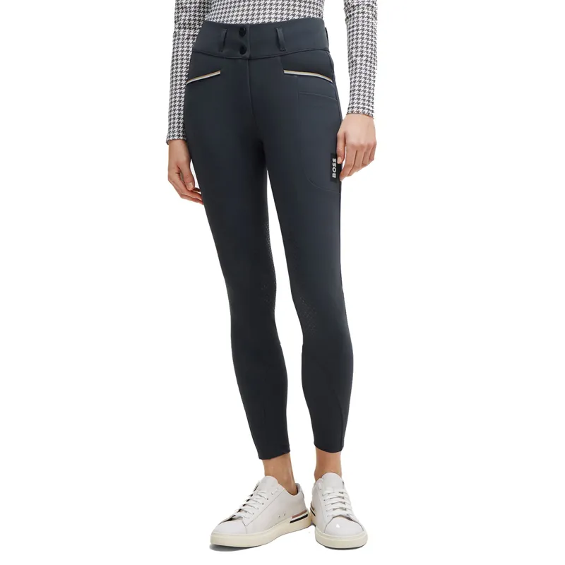 BOSS Equestrian Hannah High Waist Knee Grip Ladies Breeches - Grey-1