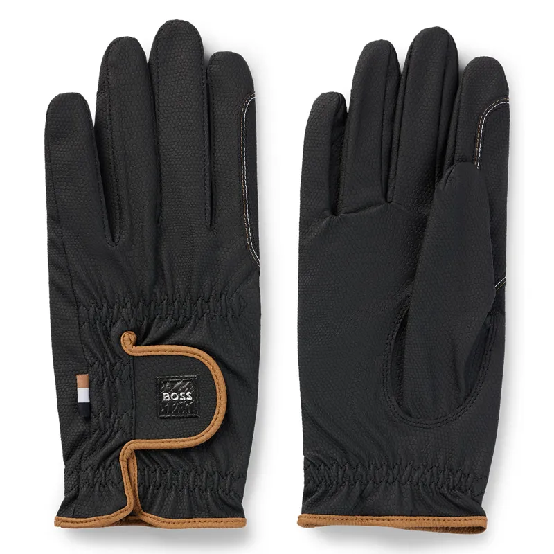 BOSS Equestrian Hybrid Adults Riding Gloves - Black