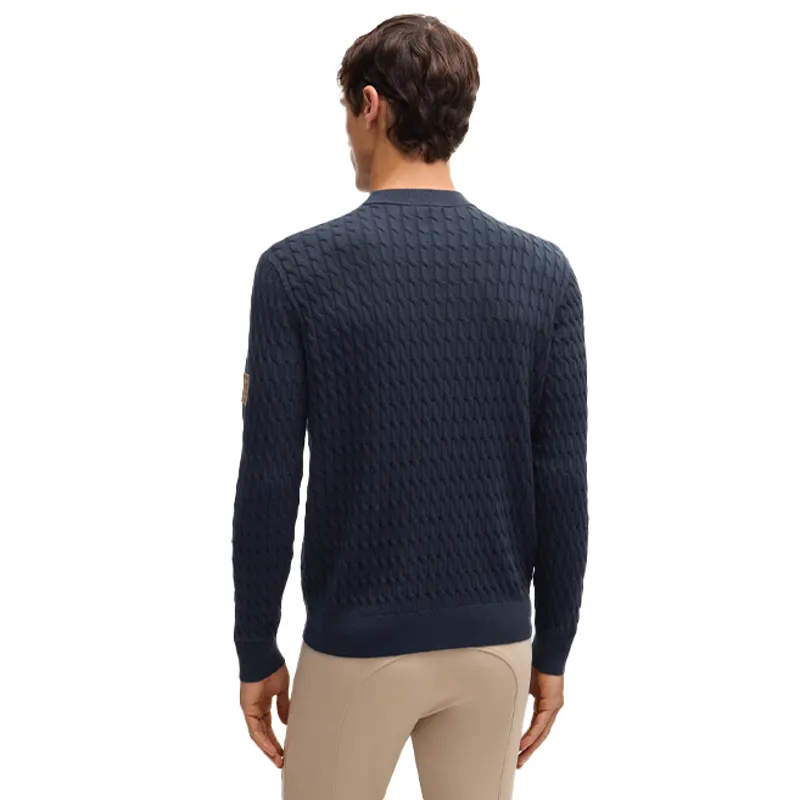 BOSS Equestrian Jason Mens Knitted Jumper - Sky Captain-1