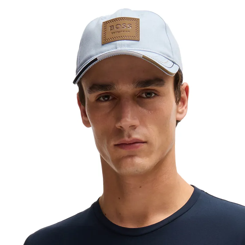 BOSS Equestrian Unisex Leather Vintage Patch Baseball Cap - Niagara-1