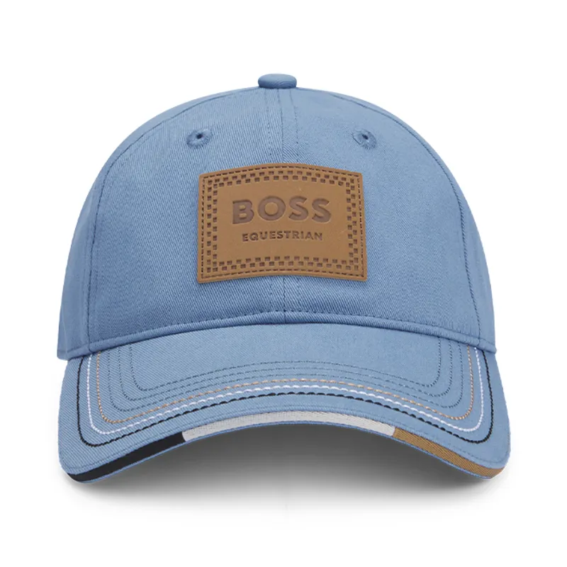 BOSS Equestrian Unisex Leather Vintage Patch Baseball Cap - Riviera