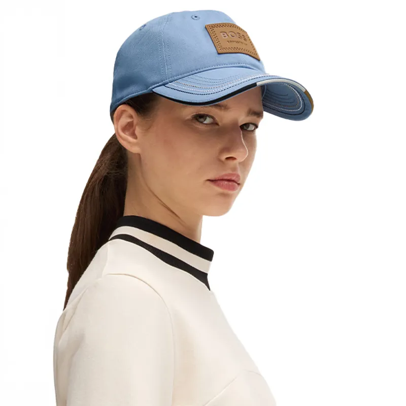 BOSS Equestrian Unisex Leather Vintage Patch Baseball Cap - Riviera-1