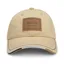BOSS Equestrian Unisex Leather Vintage Patch Baseball Cap - Sand