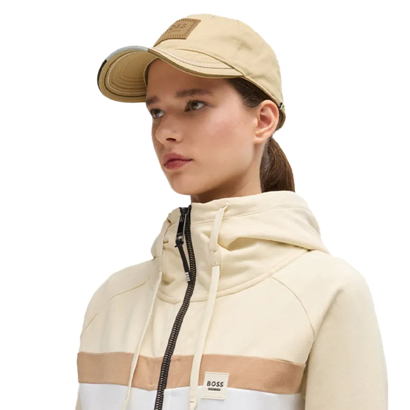 BOSS Equestrian Unisex Leather Vintage Patch Baseball Cap - Sand-4