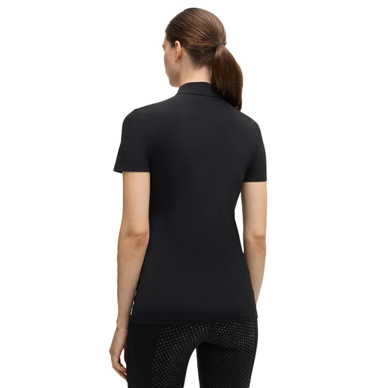BOSS Equestrian Maira Ladies Half Zip Training Shirt - Black Stripes-2