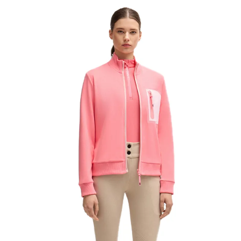 BOSS Equestrian Maira Ladies Half Zip Training Shirt - Pink Stripes-4