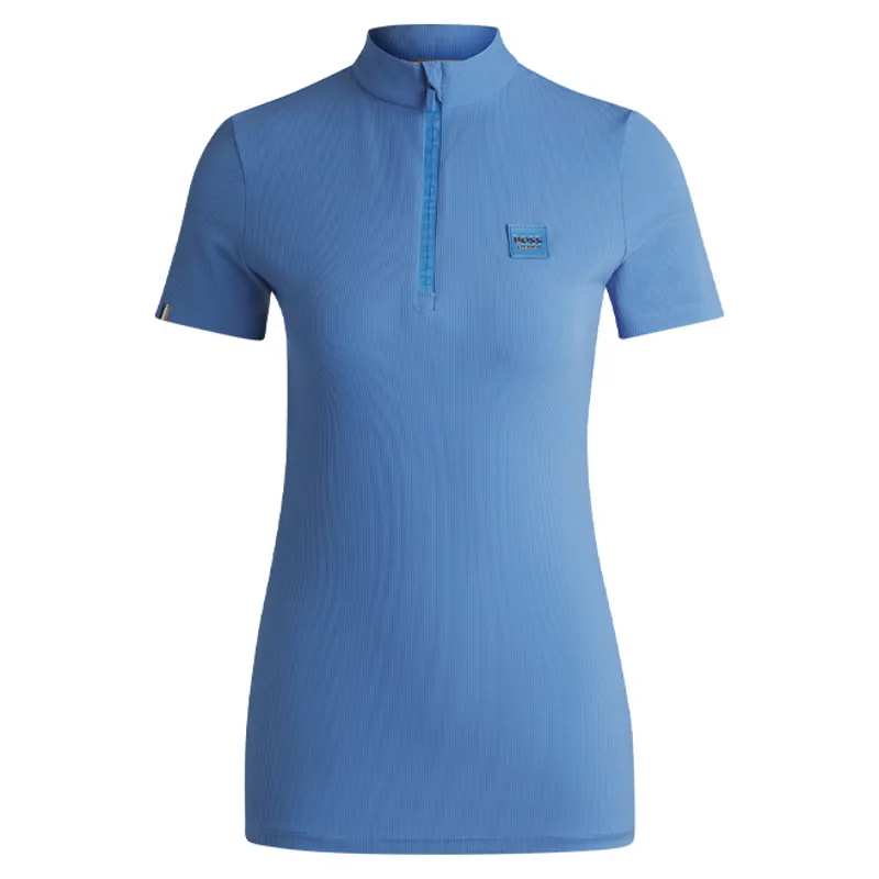 BOSS Equestrian Maira Ladies Half Zip Training Shirt - Riviera Stripes-2