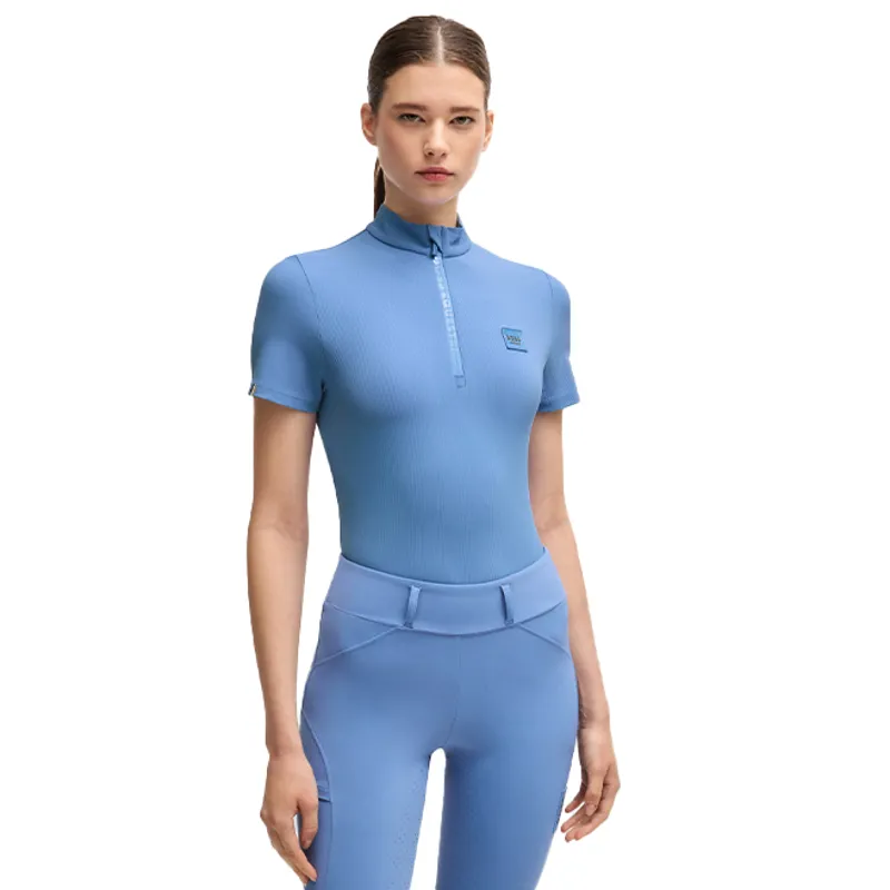 BOSS Equestrian Maira Ladies Half Zip Training Shirt - Riviera Stripes