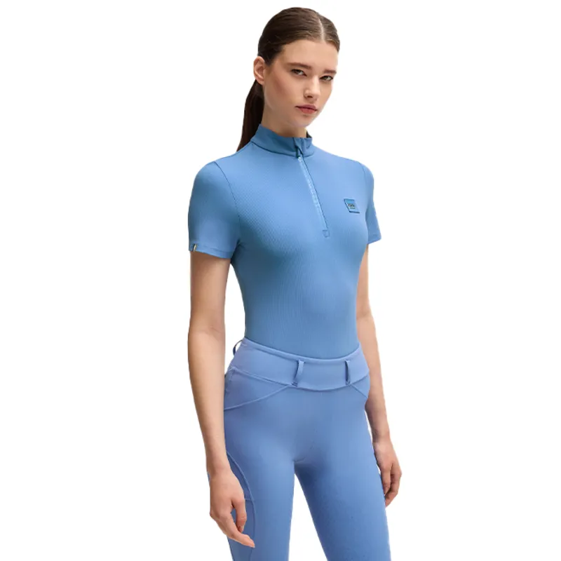 BOSS Equestrian Maira Ladies Half Zip Training Shirt - Riviera Stripes-4