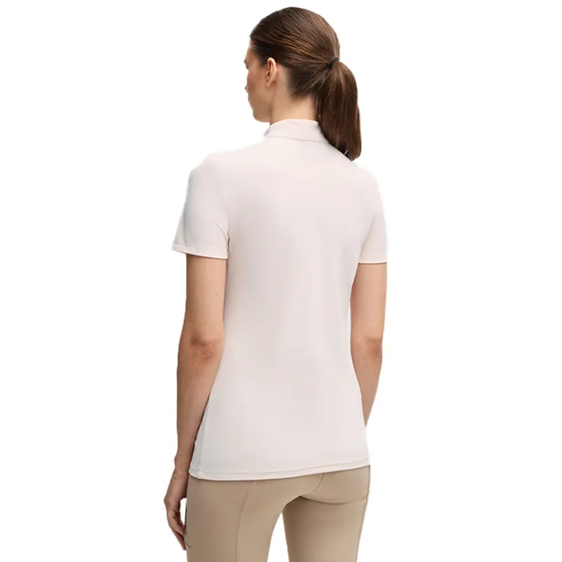 BOSS Equestrian Maira Ladies Half Zip Training Shirt - White Stripes-2