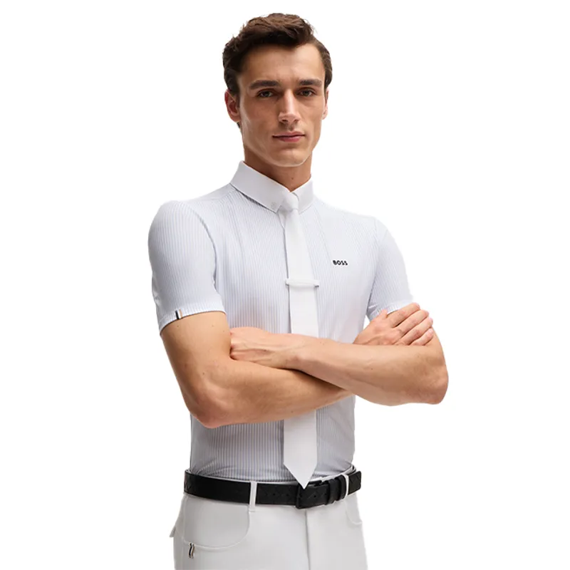 BOSS Equestrian Marty Mens Show Shirt - Pinstripes Niagara-4