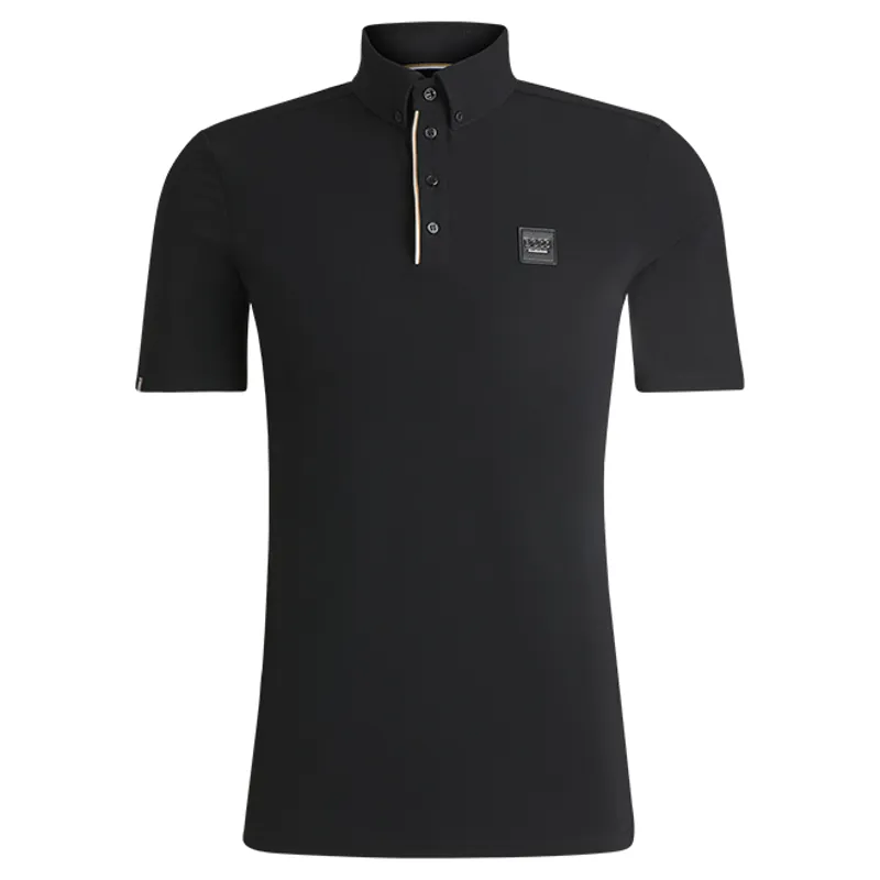 BOSS Equestrian Matt Mens Pique Training Shirt - Black-2