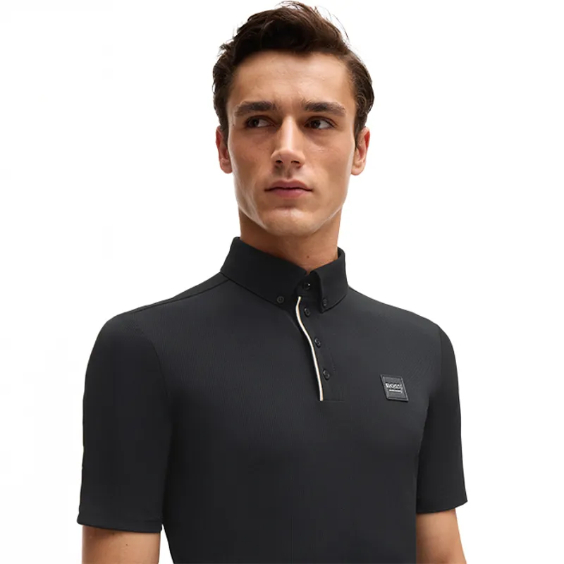 BOSS Equestrian Matt Mens Pique Training Shirt - Black-4