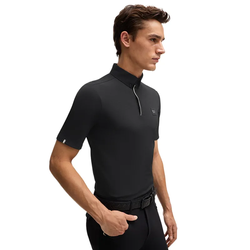 BOSS Equestrian Matt Mens Pique Training Shirt - Black-3